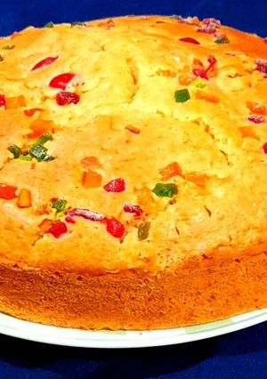 A picture of Tutti Frutti Custard Cake.