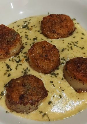 Foto resep Pan seared scallop with creamy lemon butter sauce