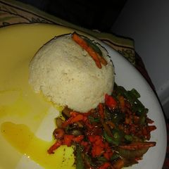 A picture of Couscous with stirfry veggie sauce (vegan).