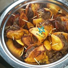 A picture of Plantain kebabs.