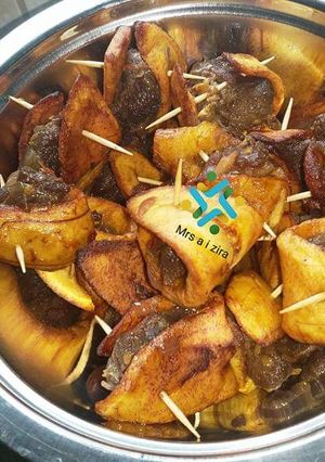 A picture of Plantain kebabs.