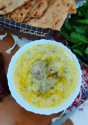 عکسی از دستور بربسیل کردی (آبگوشت ماست)