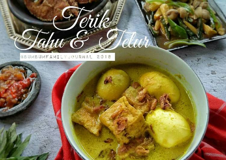 Resep Terik Tahu dan Telur Lezat