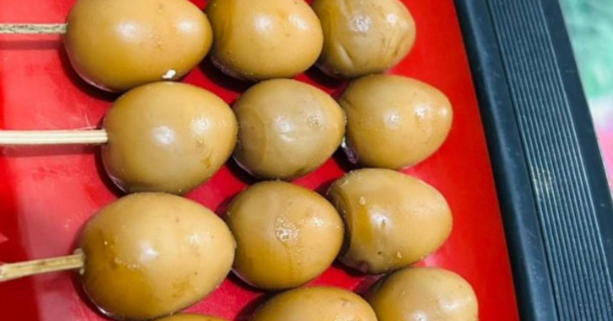 Resep Sate Telur Puyuh Bacem Ala Angkringan Paling Mudah dan Enak
