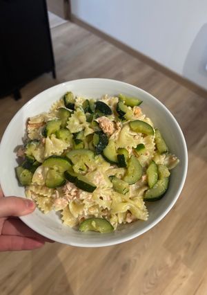Une photo de Pâtes au Saumon et Courgettes
