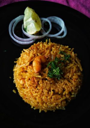 A picture of Prawns Pulao.
