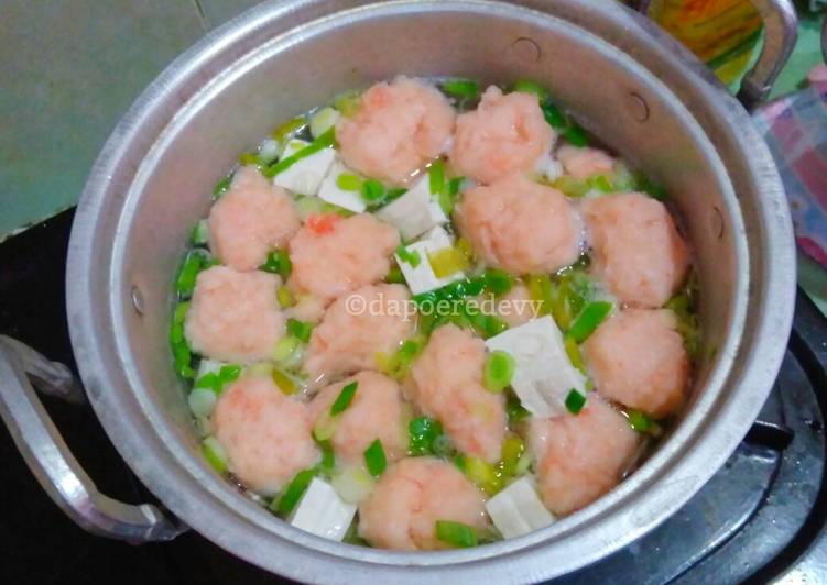 Resep masakan Sup Bola Udang dan Tahu | Cara Membuat Sup Bola Udang dan Tahu Yang Bisa Manjain Lidah