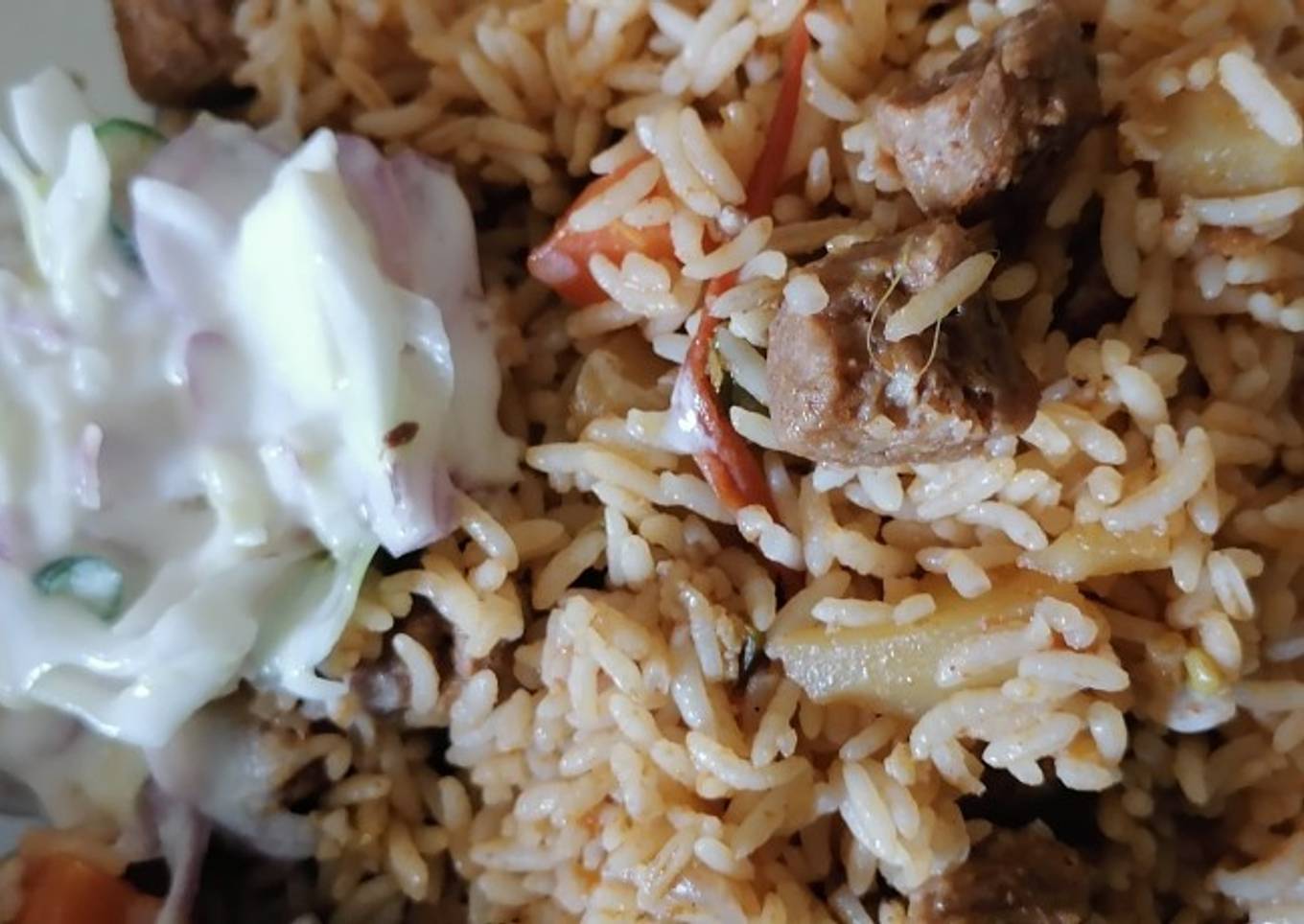 Vegetable Biryani With Soya Chunk