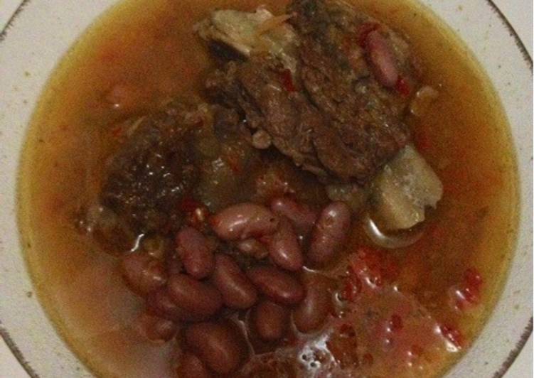 Sup Kacang Merah Iga Asam Manis