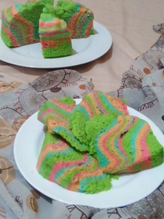 Foto resep Cake Kukus Zebra Pelangi