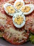 Ensalada de Lechuga, Tomate, Queso y Huevo