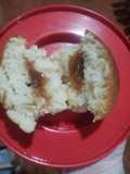 Muffins de coco con corazón de dulce de leche