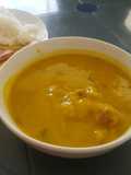 Crema de auyama con pata de gallina