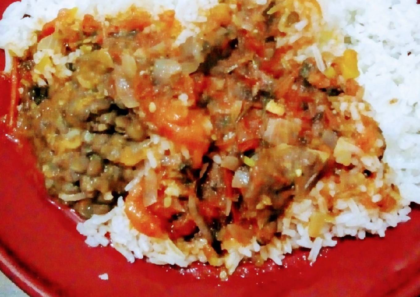 Beef stew with rice