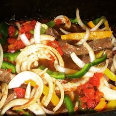 A picture of Crockpot Pepper Steak.