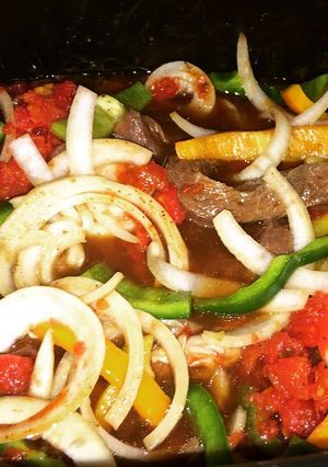 A picture of Crockpot Pepper Steak.