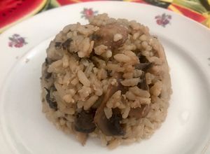 Una foto de Risotto de hongos