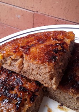 Una foto de Torta🥧de canela, piña y banana al sartén🍍🍌🥧