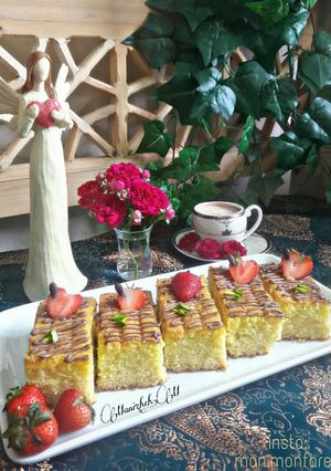 عکسی از دستور کیک زعفرونی