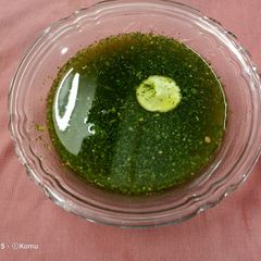 A picture of Pudina Pani /Mint water for panipuri.