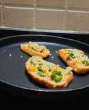 Garlic bread bruschetta