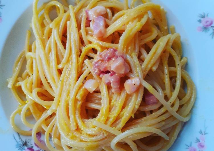 Recetta di Premiato Pasta alla carbonara ma con qualche ritocco! Buona! 😍😍