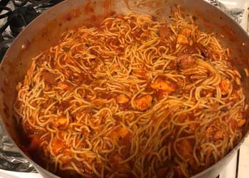 Easiest Way to Prepare Tasty Cajun Chicken and Sausage Spaghetti