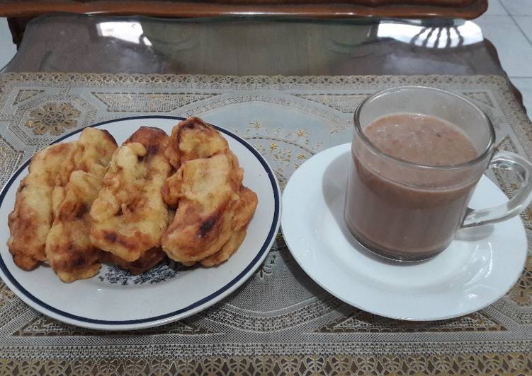 Pisang goreng dipagi hari🍌🍵sarapan sehat#indonesia memasak