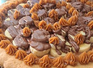 Una foto de Tarta de banana split