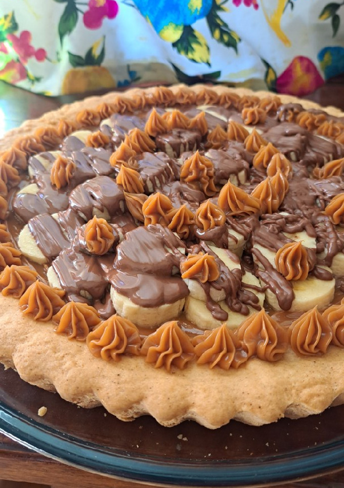 Una foto de Tarta de banana split