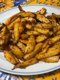Potatoes sauce barbecue origan
