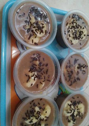 Foto resep Puding pisang coklat tabur meses