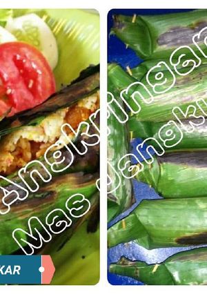Foto resep Nasi Bakar ikan tuna jamur tiram pedas
