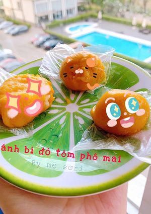 Hình của món Bánh bí đỏ tôm phô mai.