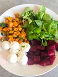 #GamelleduMidi - Salade de patate douce, betterave et mini mozza