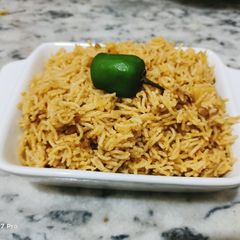 A picture of Keema pulao.