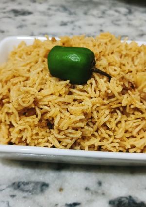 A picture of Keema pulao.