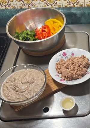 Una foto de Atún suave y jugoso en crema de champiñones