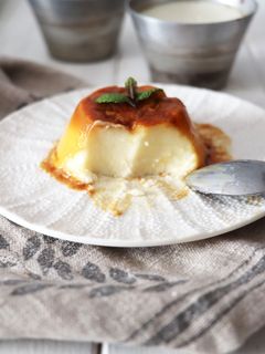 Una foto de Flan de mascarpone