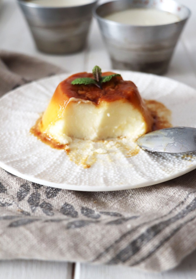 Una foto de Flan de mascarpone
