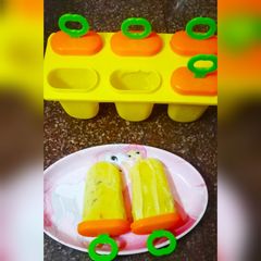 A picture of Mango badam kulfi...