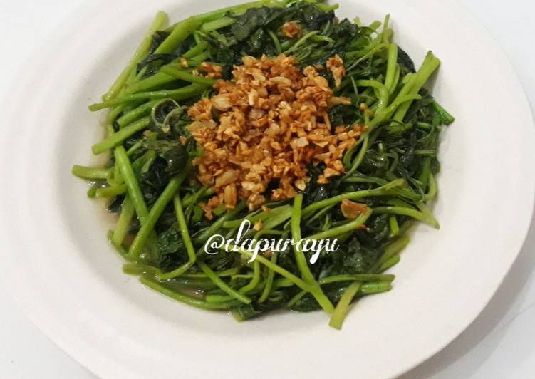 Cah bayam bawang putih