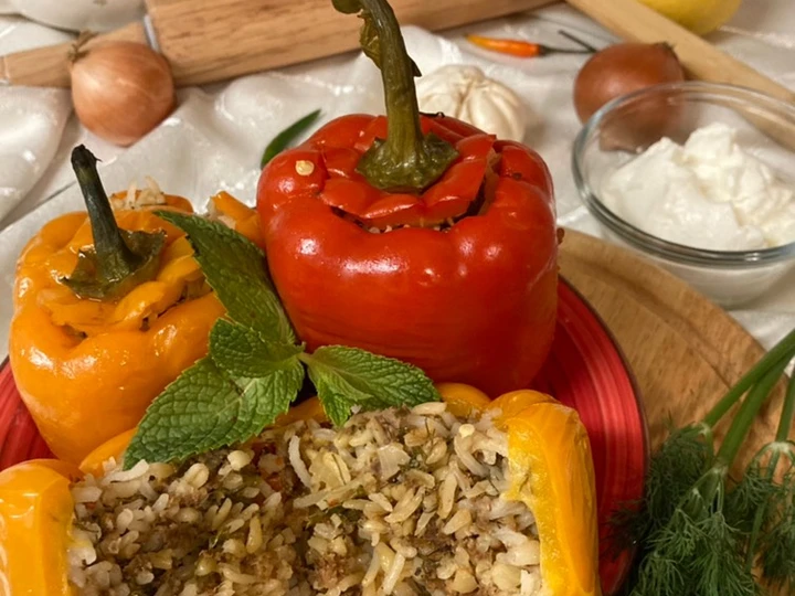 Cara Mudah Membuat Resep Nasi Bungkus Paprika ala Turki/Biber Dolması/Stuffed Bell Pepper Anti Ribet, Lezat Sekali