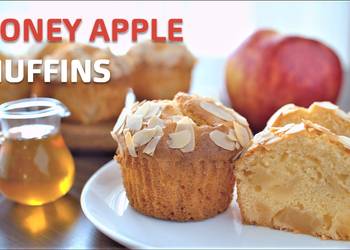 Popular Cuisine Honey and Apple Muffins Home Style