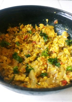 A picture of Egg bhurji.