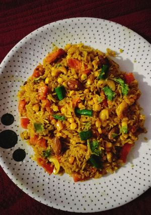 A picture of Corn Pulao.