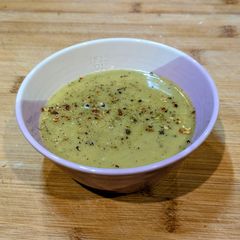 A picture of Buffalo wings dip - Stilton and mustard.
