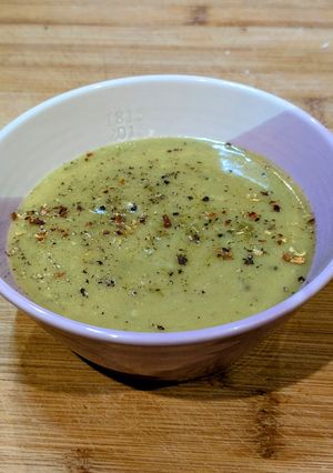 A picture of Buffalo wings dip - Stilton and mustard.