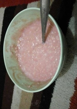 Foto resep Pure jambu merah + oatmil (MPASI 8m)