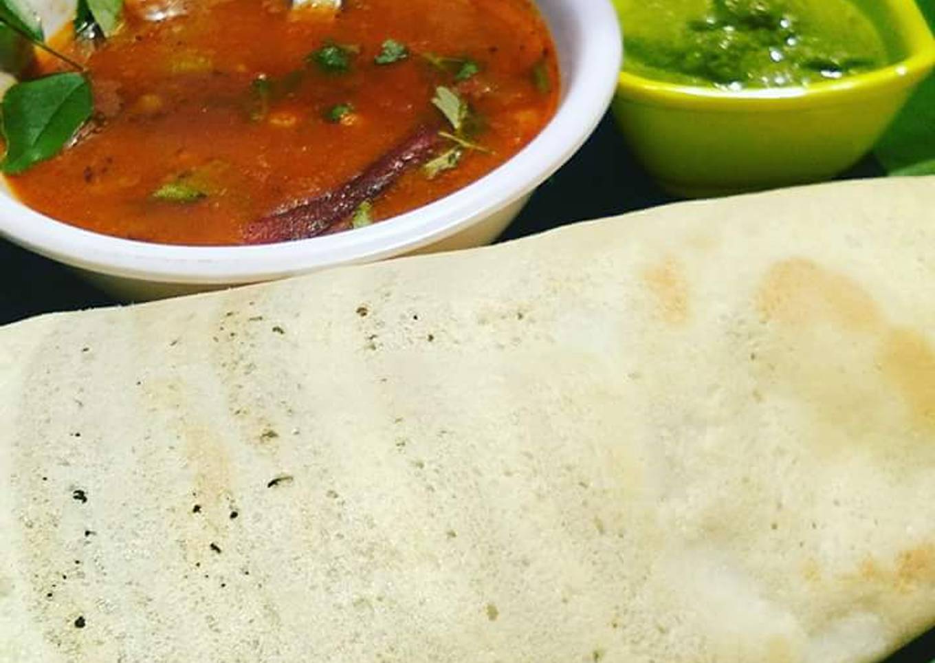 Dosa sambhar chutney